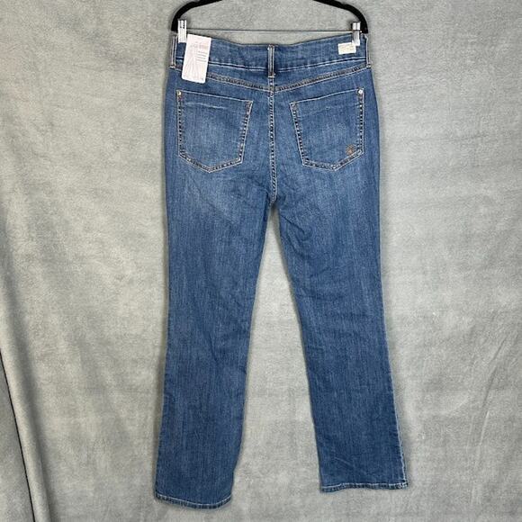 Seven7 Jeans Womens 14 Blue Tummyless High Rise Boot Stretch Pockets Medium Wash - Picture 4 of 14